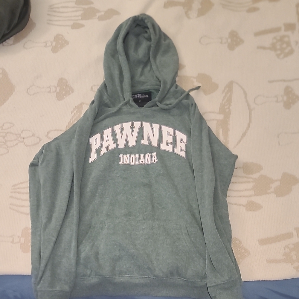 Parks And Rec Pawnee Indiana Green Hoodie
